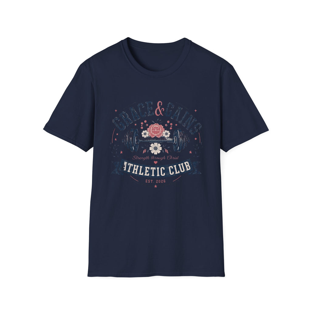 Grace & Gains Athletic Club T- Shirt