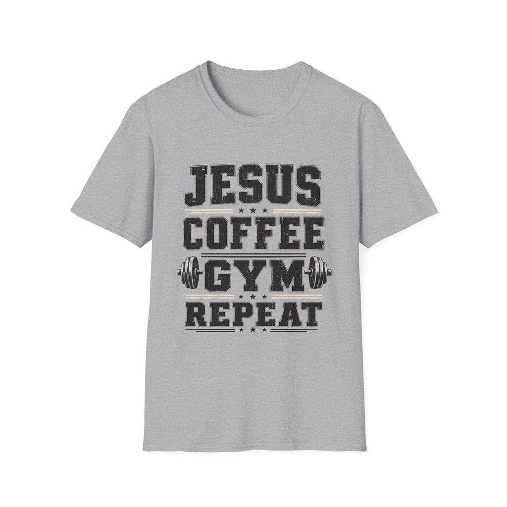 Jesus Coffee Gym Repeat T-Shirt