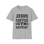 Jesus Coffee Gym Repeat T-Shirt