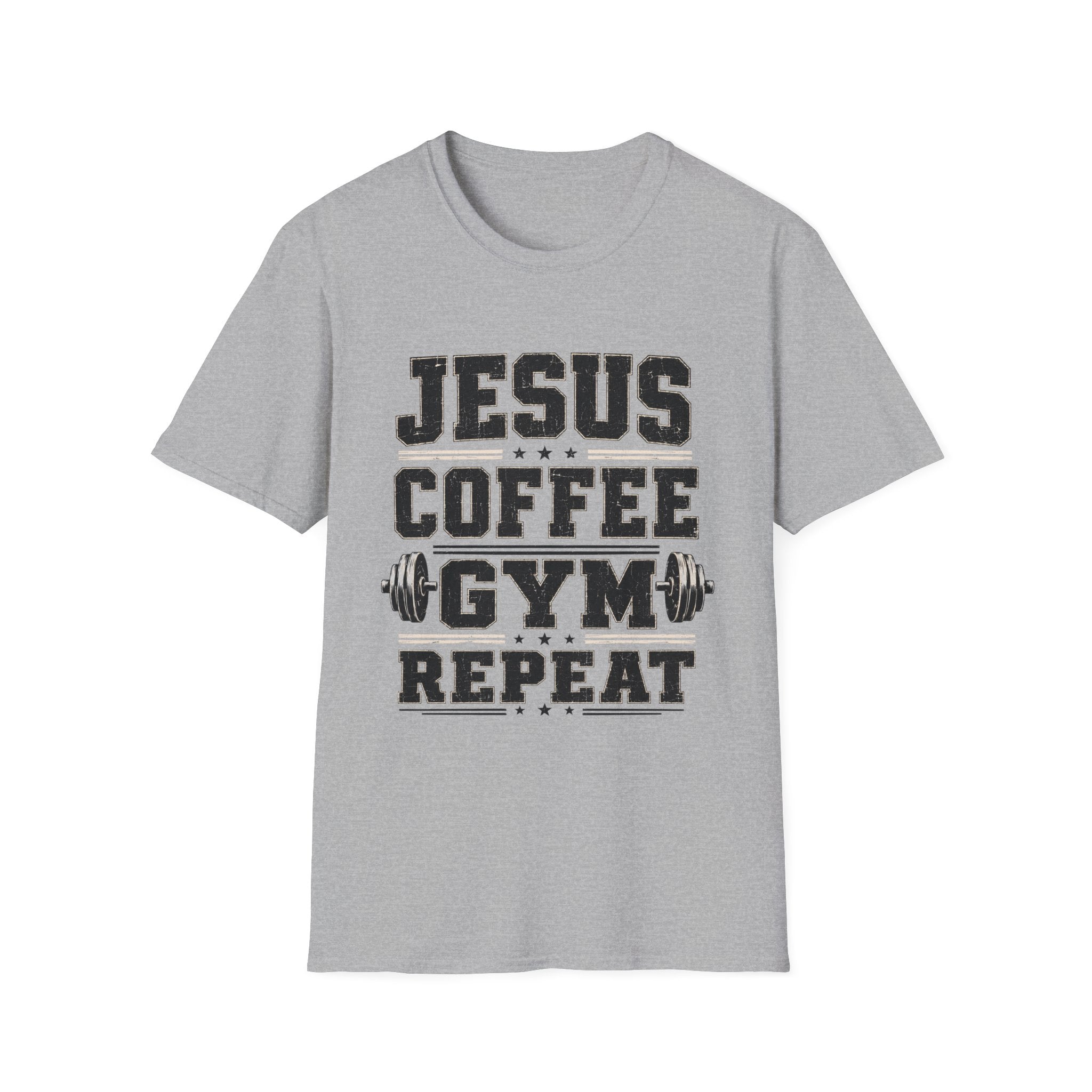 Jesus Coffee Gym Repeat T-Shirt
