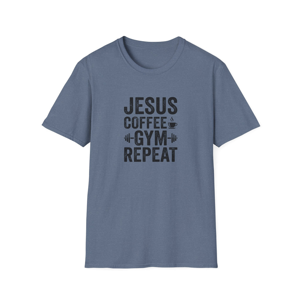 Jesus Coffee Gym Repeat T-Shirt