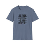 Jesus Coffee Gym Repeat T-Shirt