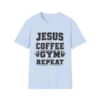 Jesus Coffee Gym Repeat T-Shirt