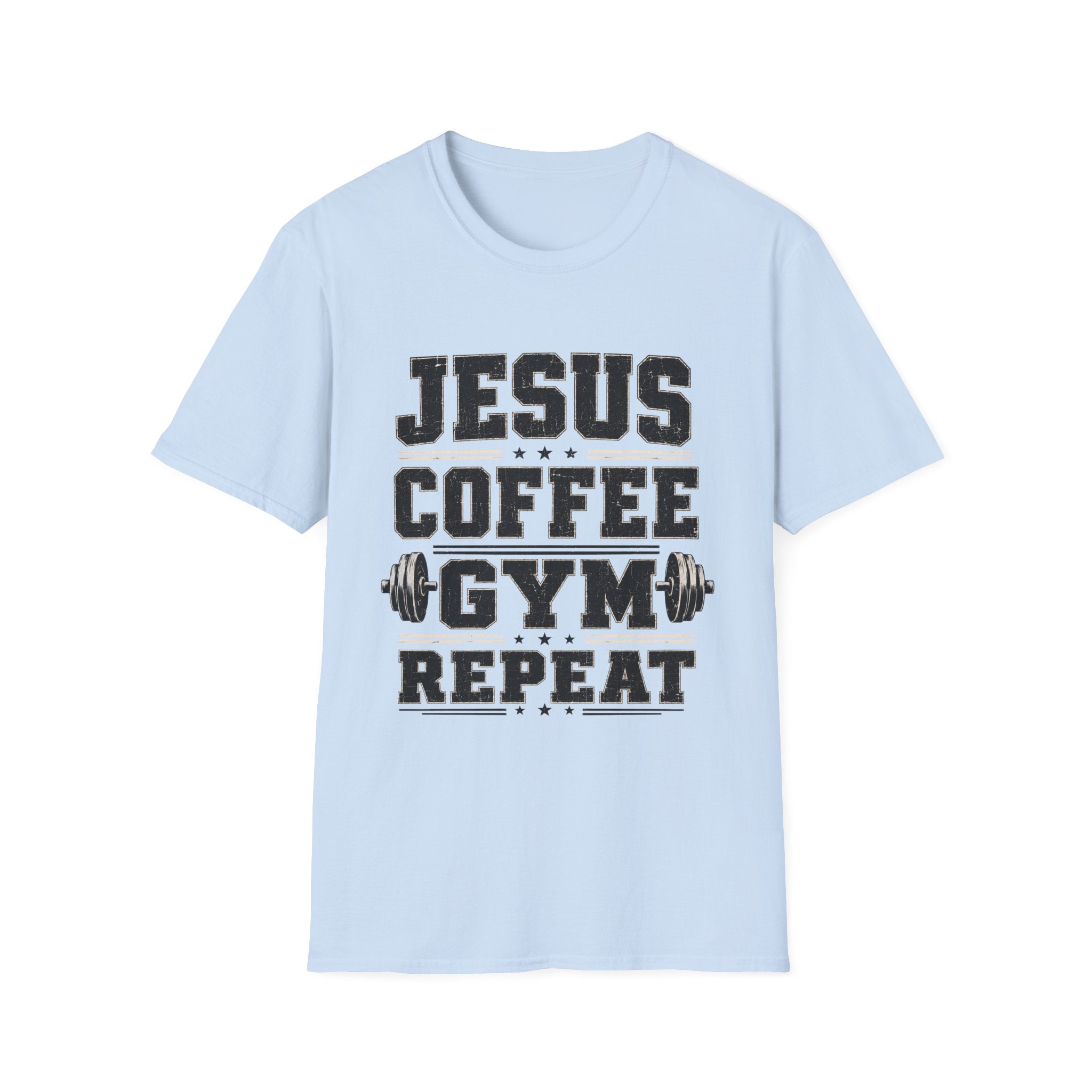 Jesus Coffee Gym Repeat T-Shirt