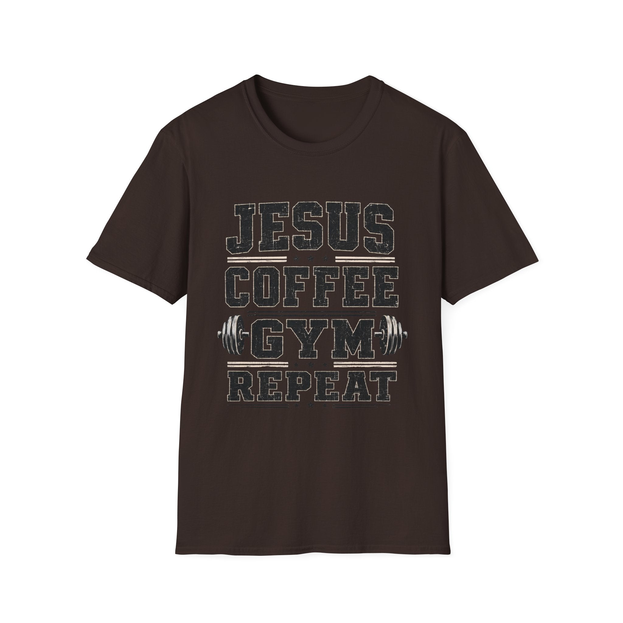 Jesus Coffee Gym Repeat T-Shirt