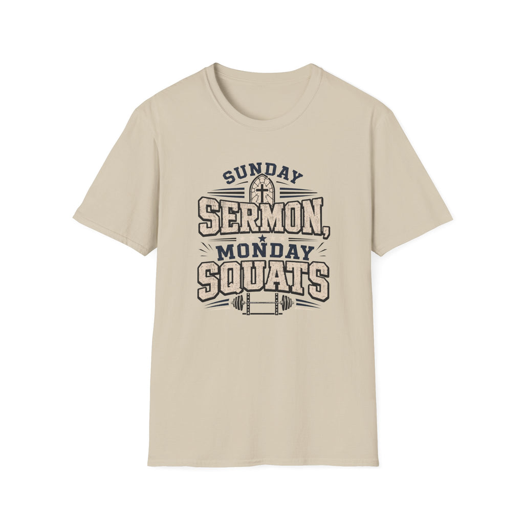 Sunday Sermons Monday Squats T-Shirt