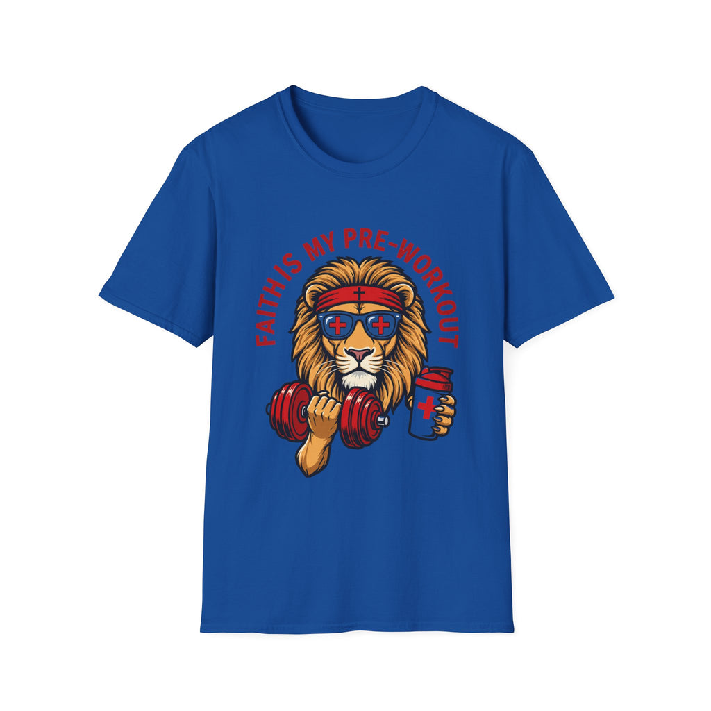 Faith Is My Pre-Work Out Lion T-Shirt