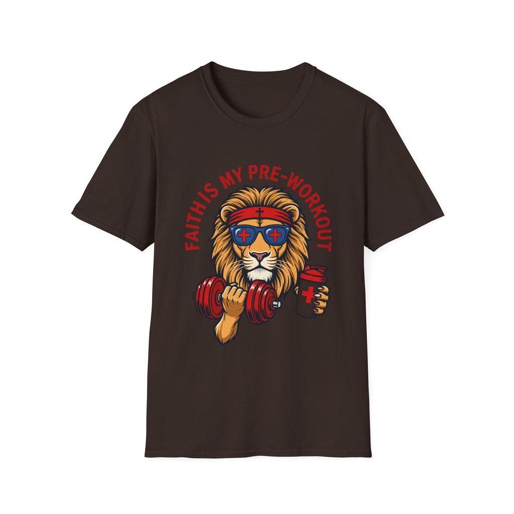 Faith Is My Pre-Work Out Lion T-Shirt