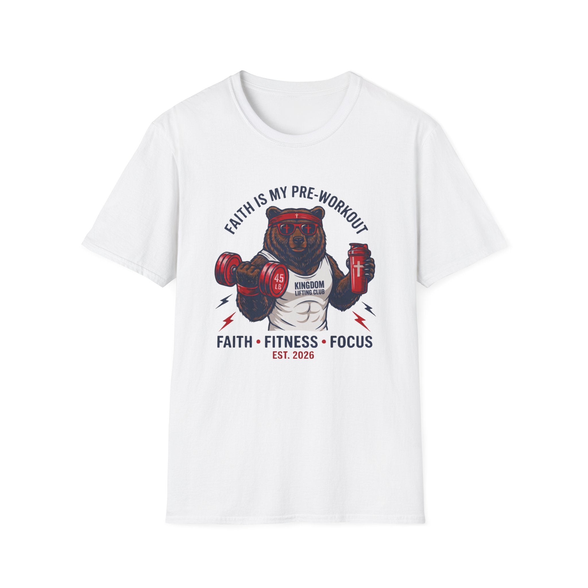Faith Is My Pre-Workout Bear T-Shirt