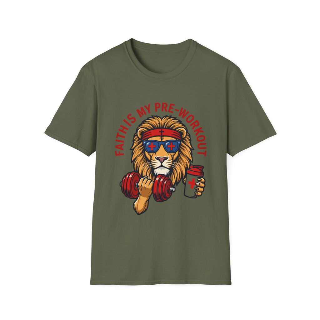 Faith Is My Pre-Work Out Lion T-Shirt