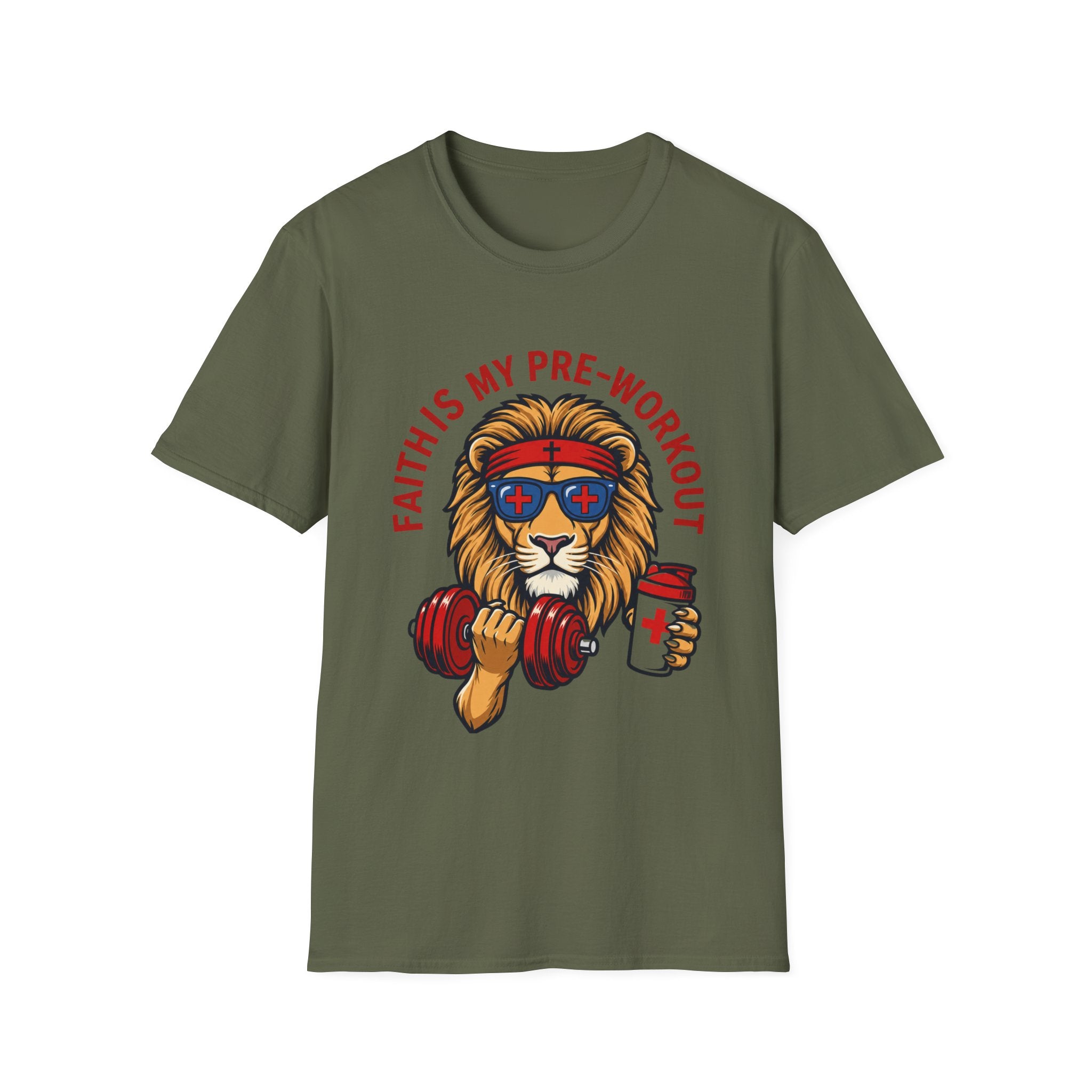 Faith Is My Pre-Work Out Lion T-Shirt