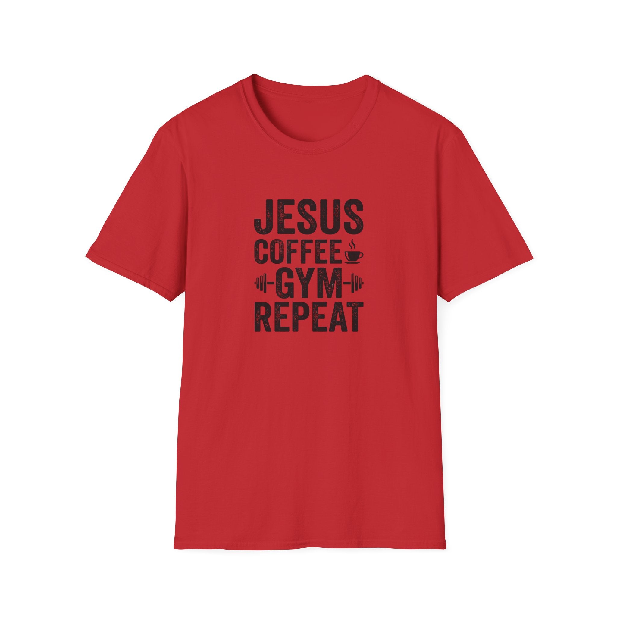 Jesus Coffee Gym Repeat T-Shirt