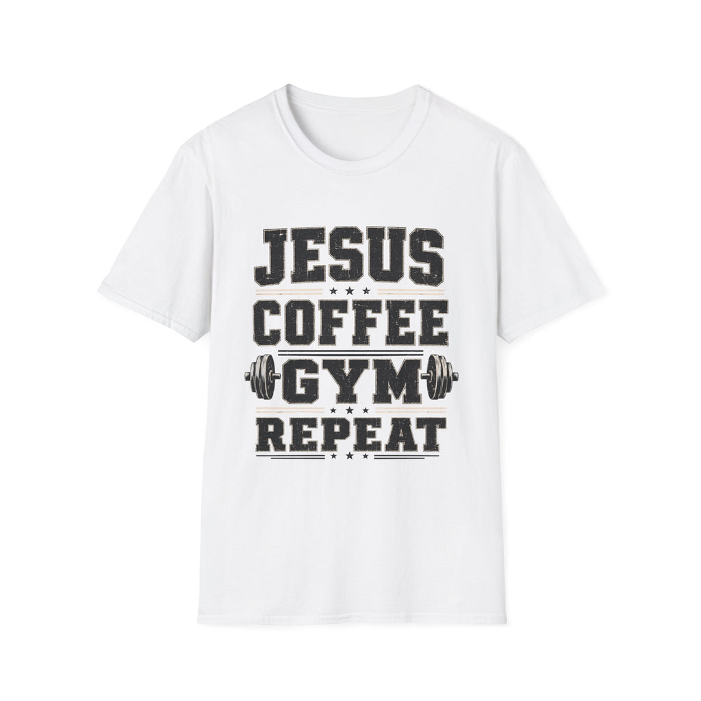 Jesus Coffee Gym Repeat T-Shirt