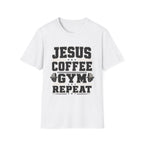 Jesus Coffee Gym Repeat T-Shirt