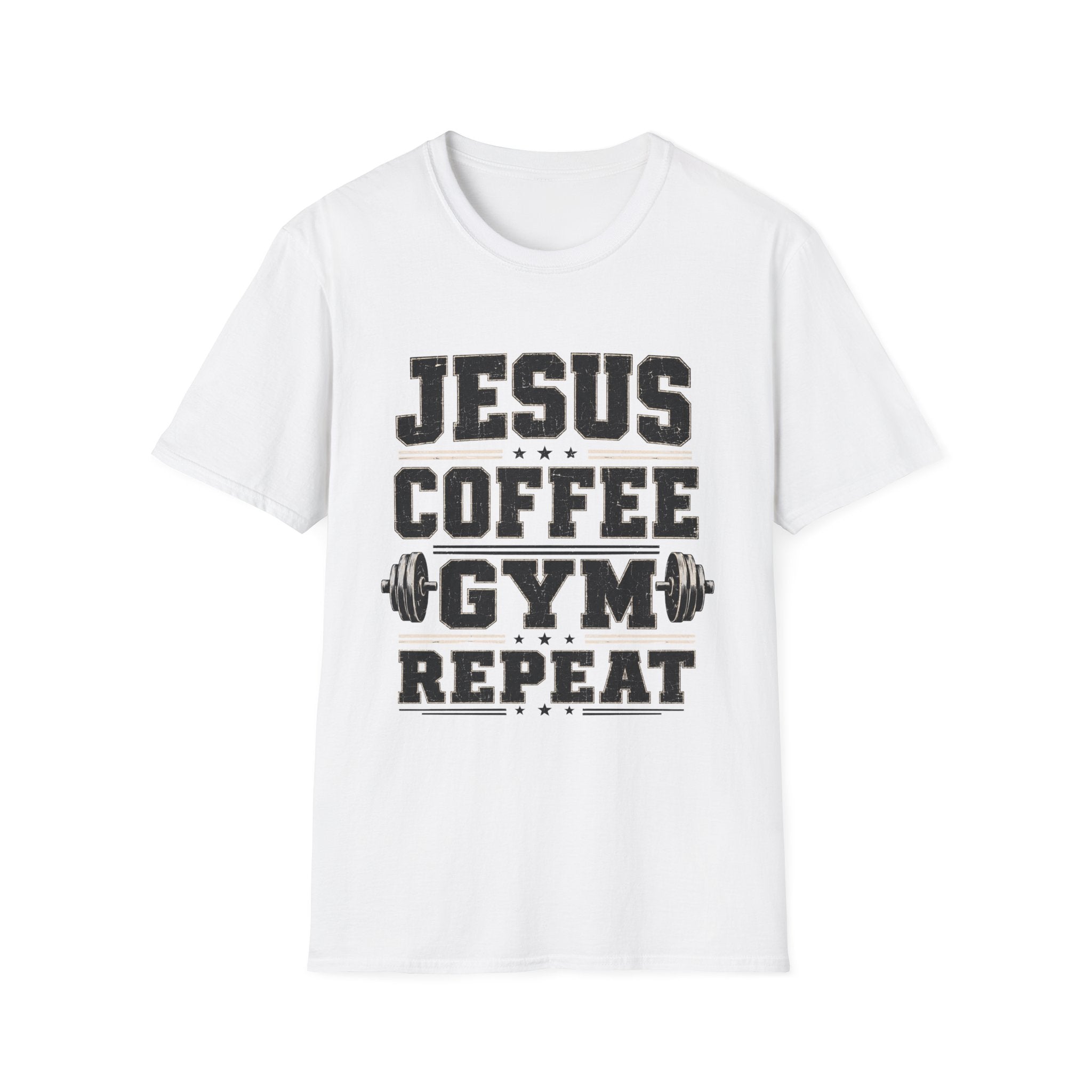 Jesus Coffee Gym Repeat T-Shirt
