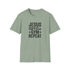 Jesus Coffee Gym Repeat T-Shirt