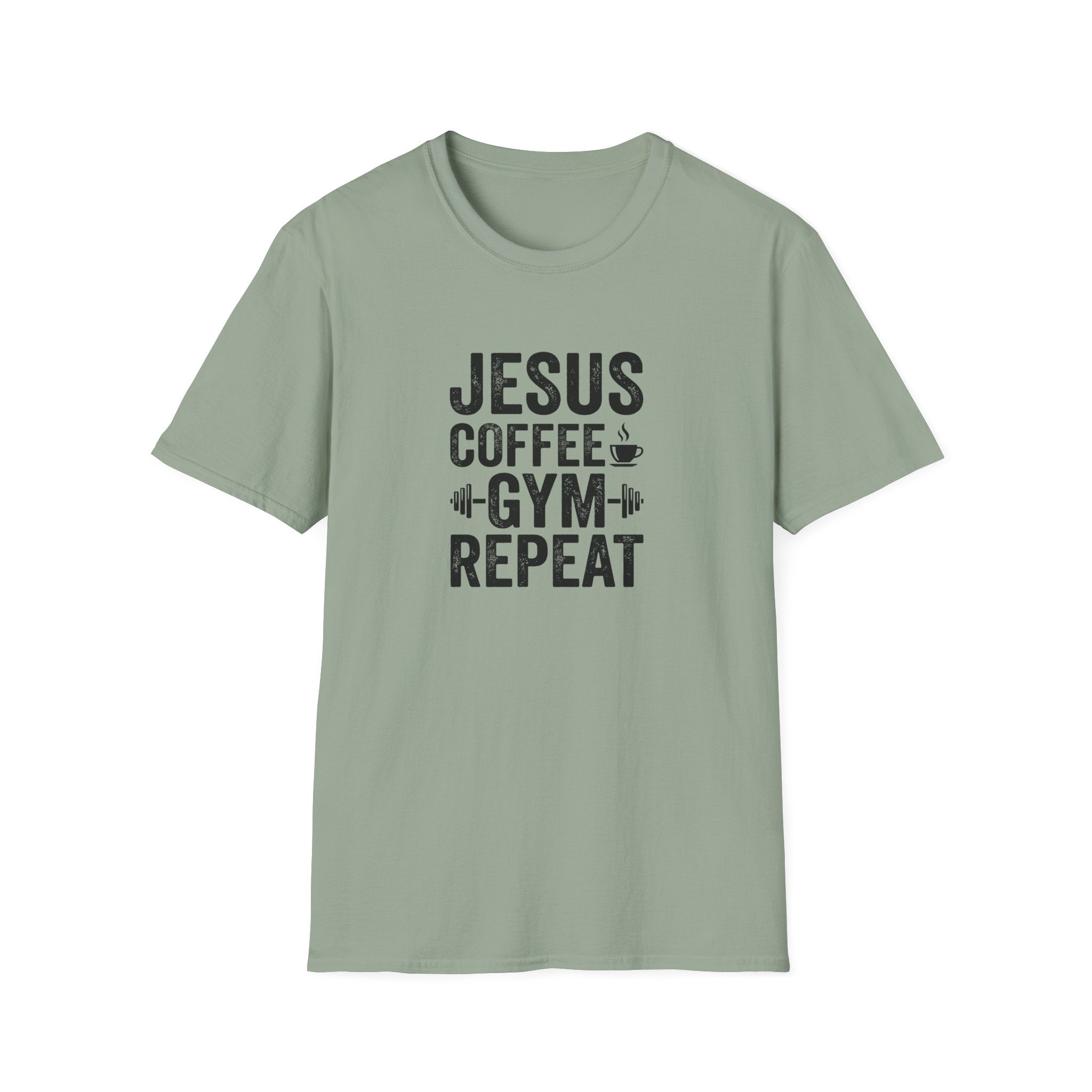 Jesus Coffee Gym Repeat T-Shirt