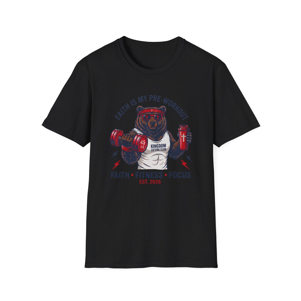 Faith Is My Pre-Workout Bear T-Shirt