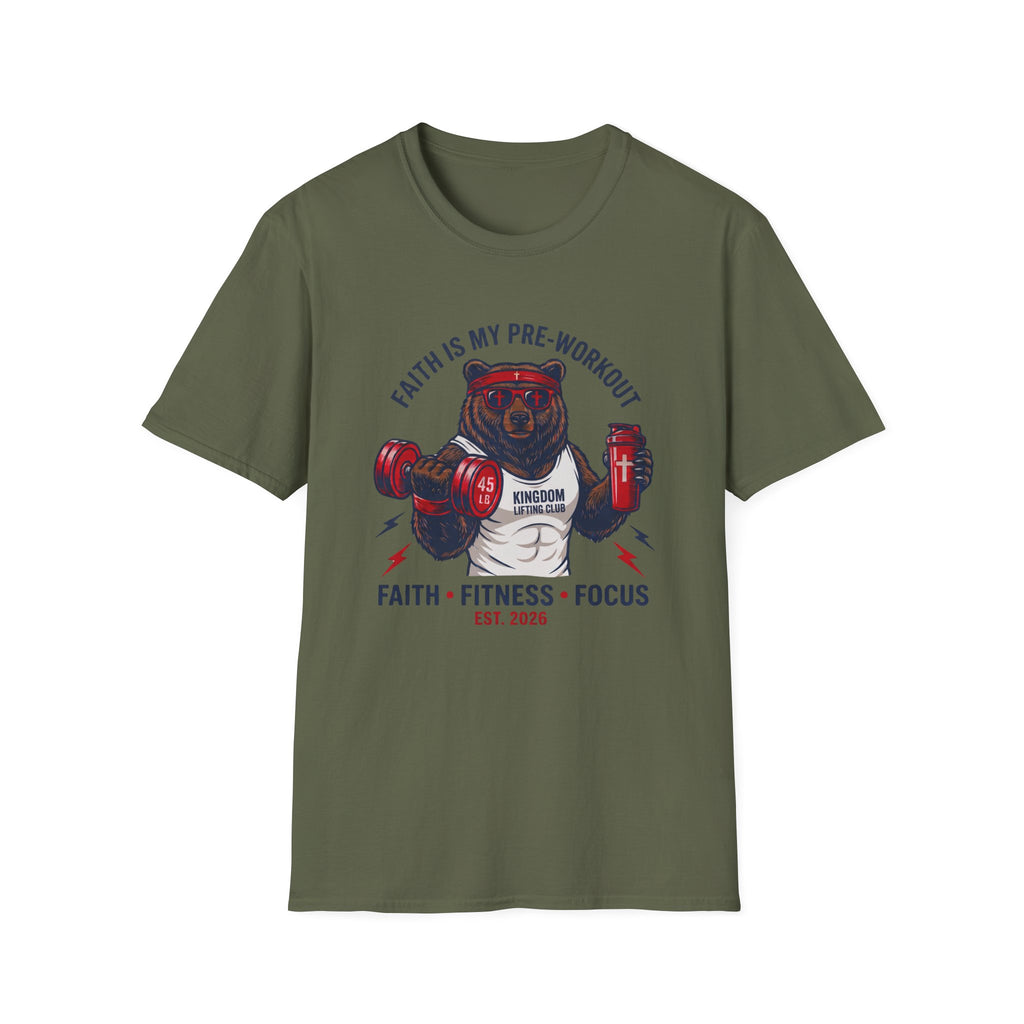 Faith Is My Pre-Workout Bear T-Shirt