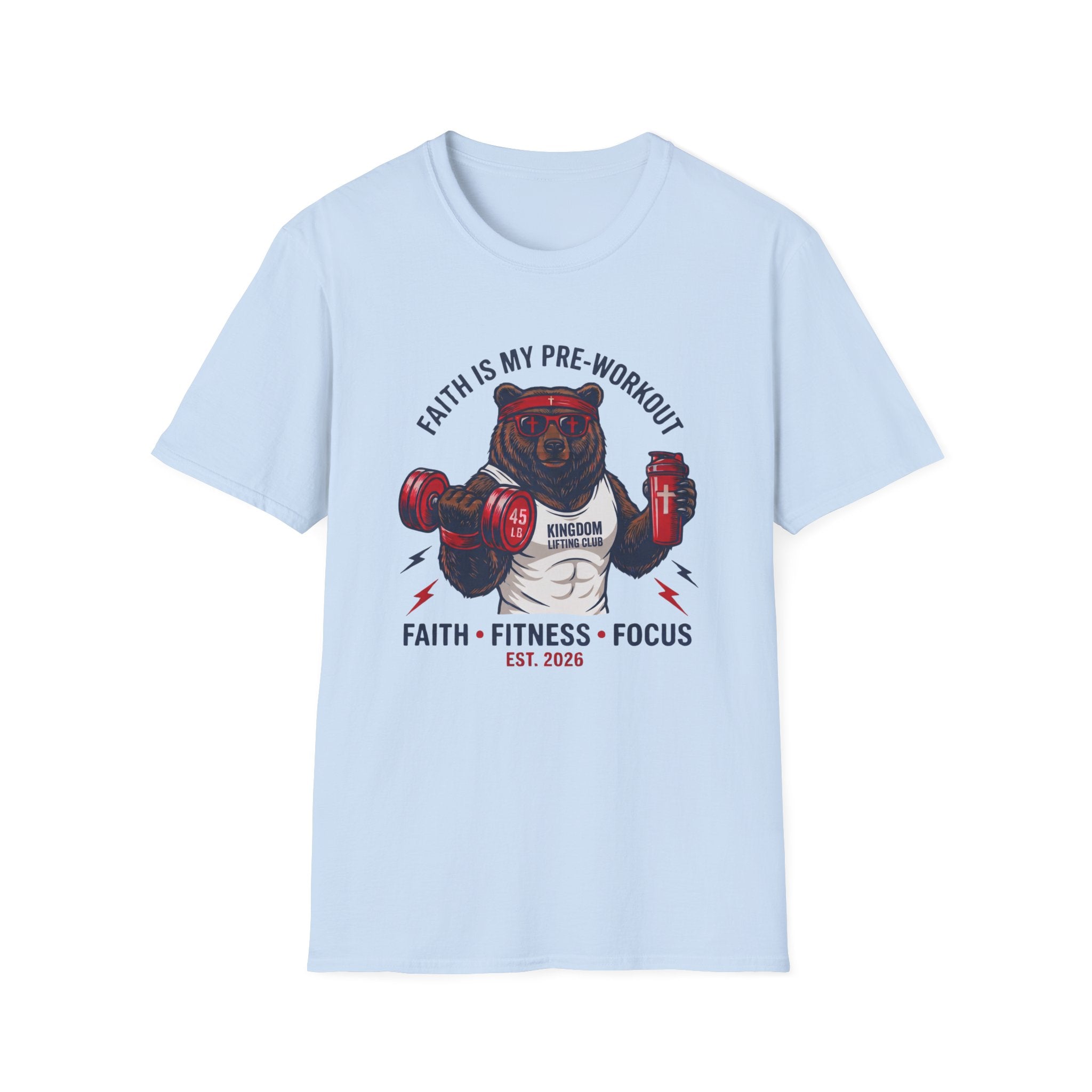 Faith Is My Pre-Workout Bear T-Shirt