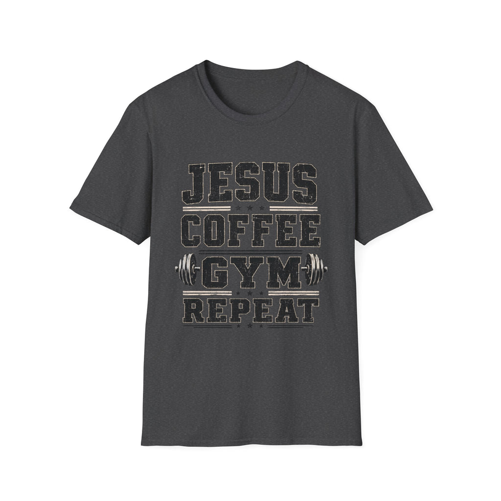 Jesus Coffee Gym Repeat T-Shirt