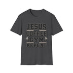 Jesus Coffee Gym Repeat T-Shirt