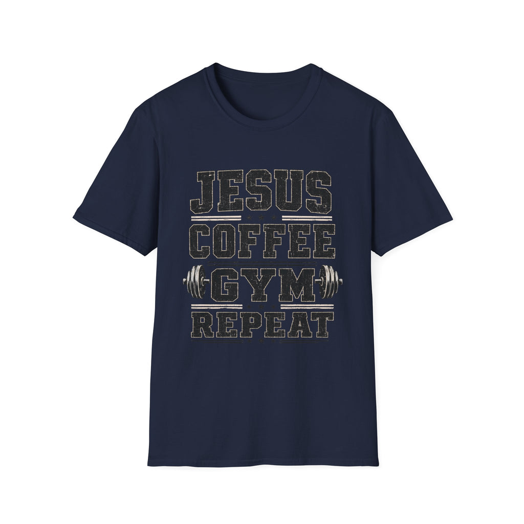 Jesus Coffee Gym Repeat T-Shirt