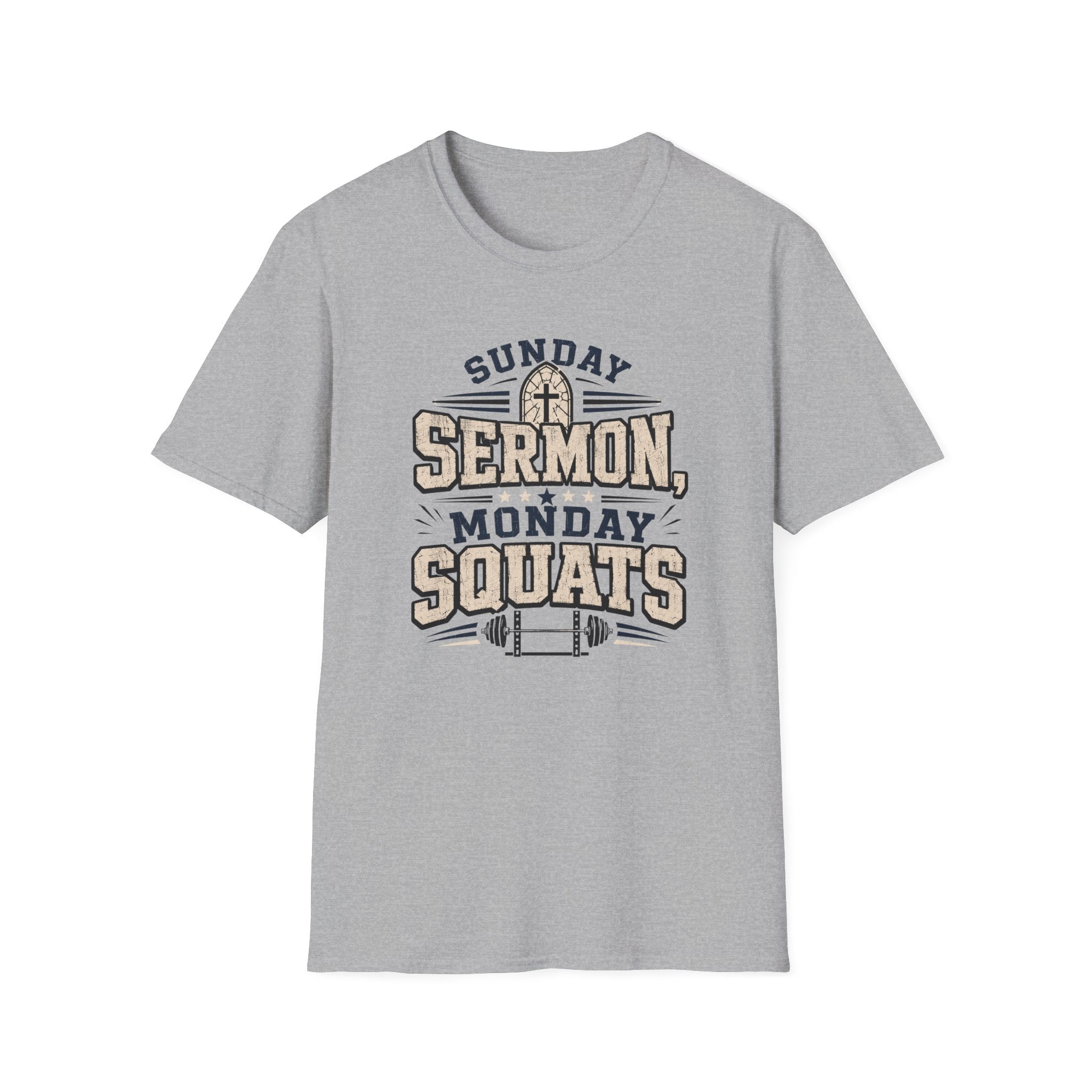 Sunday Sermons Monday Squats T-Shirt