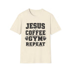 Jesus Coffee Gym Repeat T-Shirt