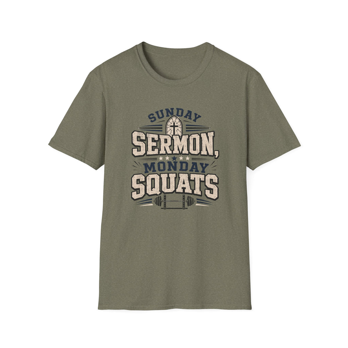 Sunday Sermons Monday Squats T-Shirt