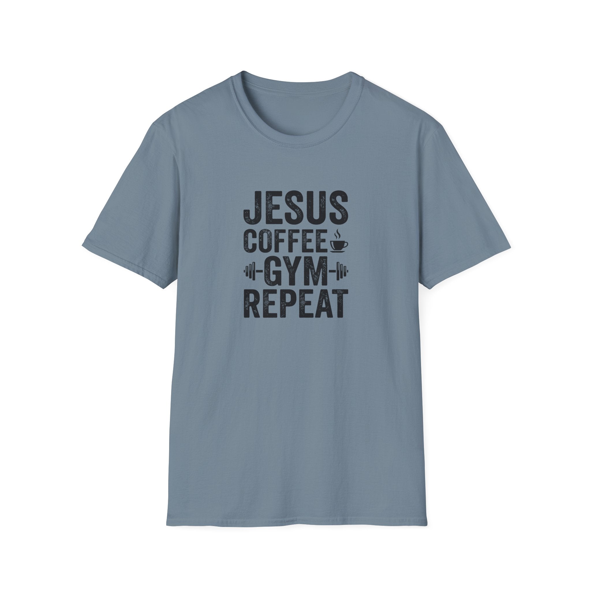 Jesus Coffee Gym Repeat T-Shirt