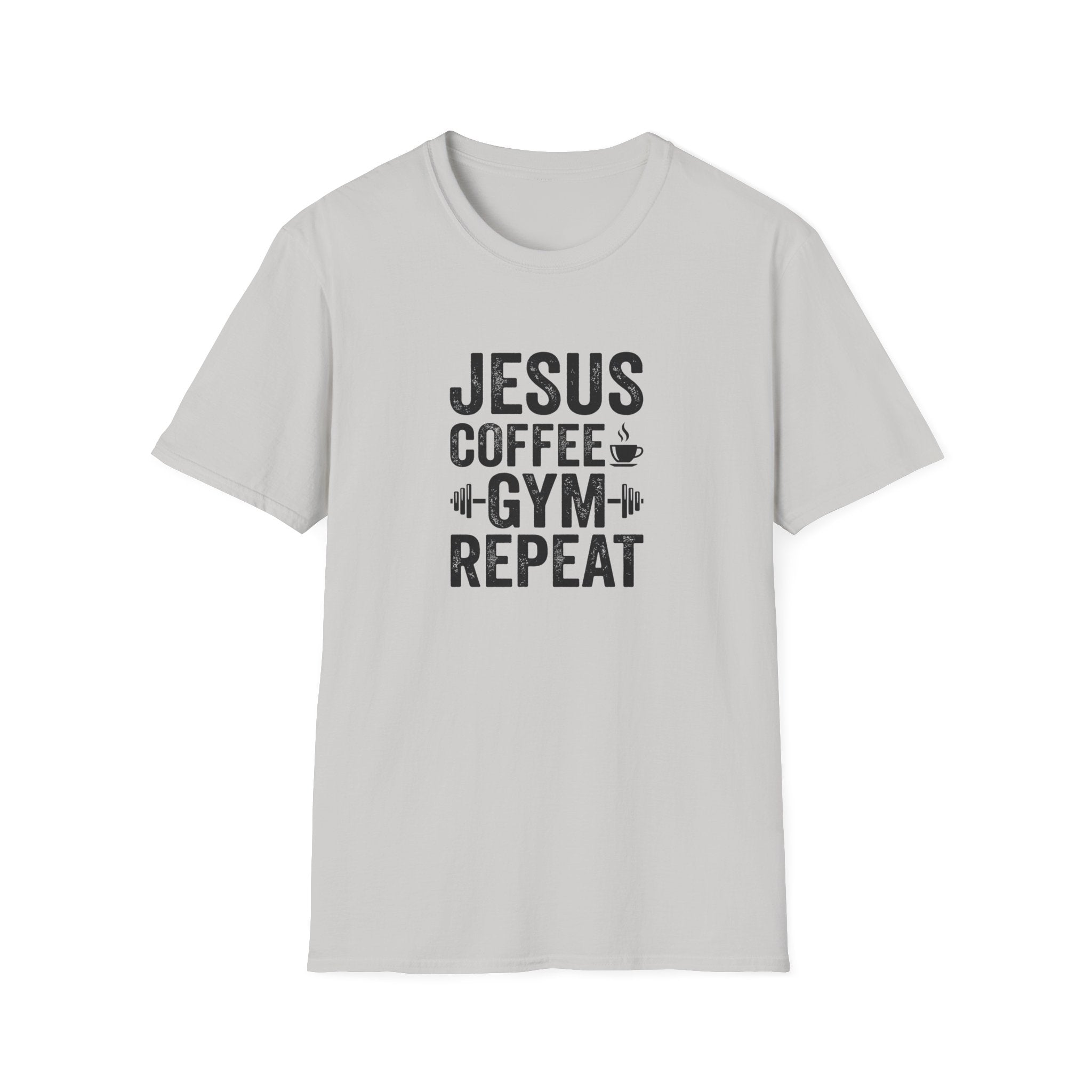 Jesus Coffee Gym Repeat T-Shirt