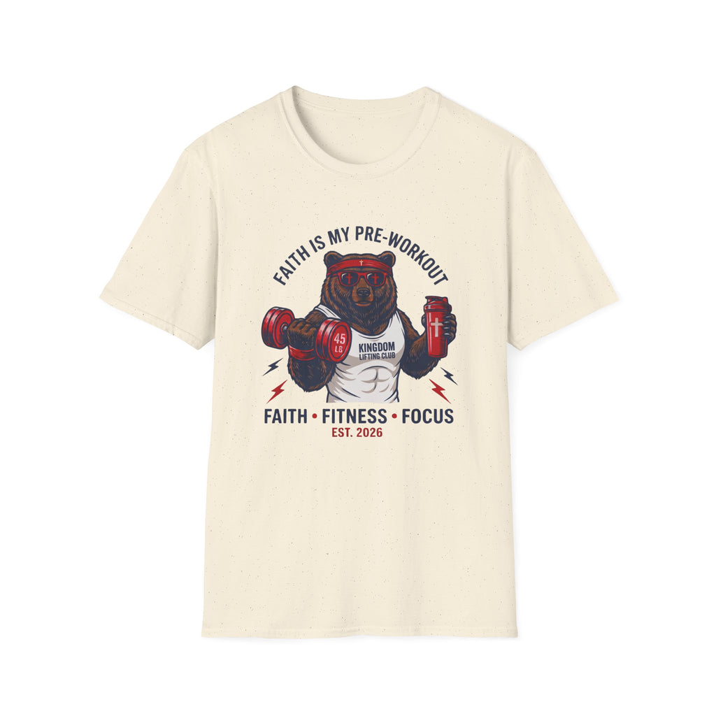 Faith Is My Pre-Workout Bear T-Shirt