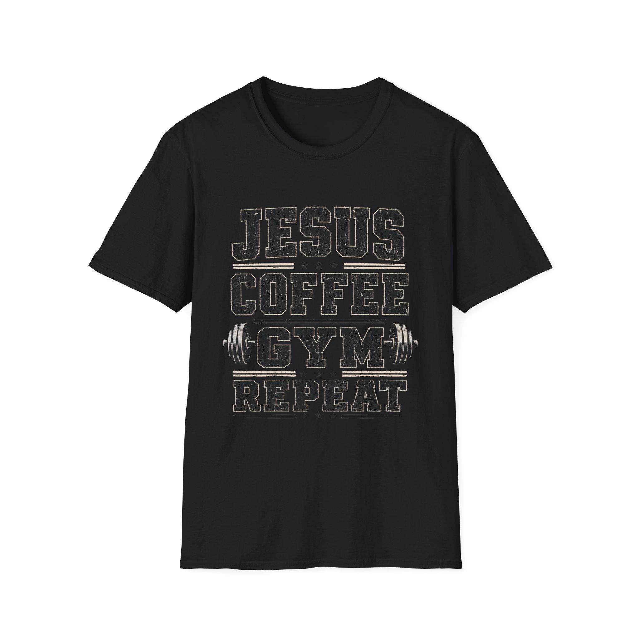Jesus Coffee Gym Repeat T-Shirt