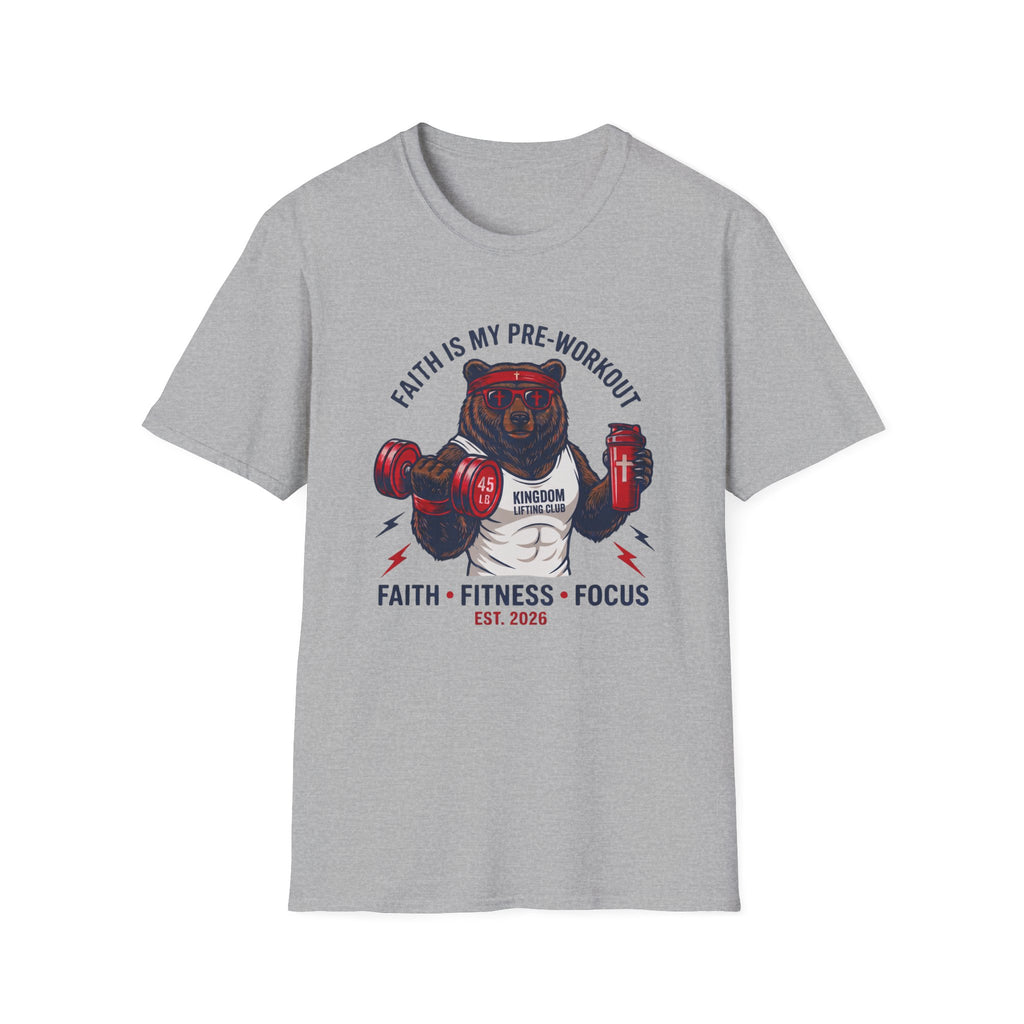 Faith Is My Pre-Workout Bear T-Shirt
