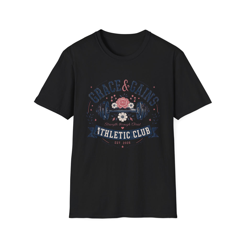Grace & Gains Athletic Club T- Shirt